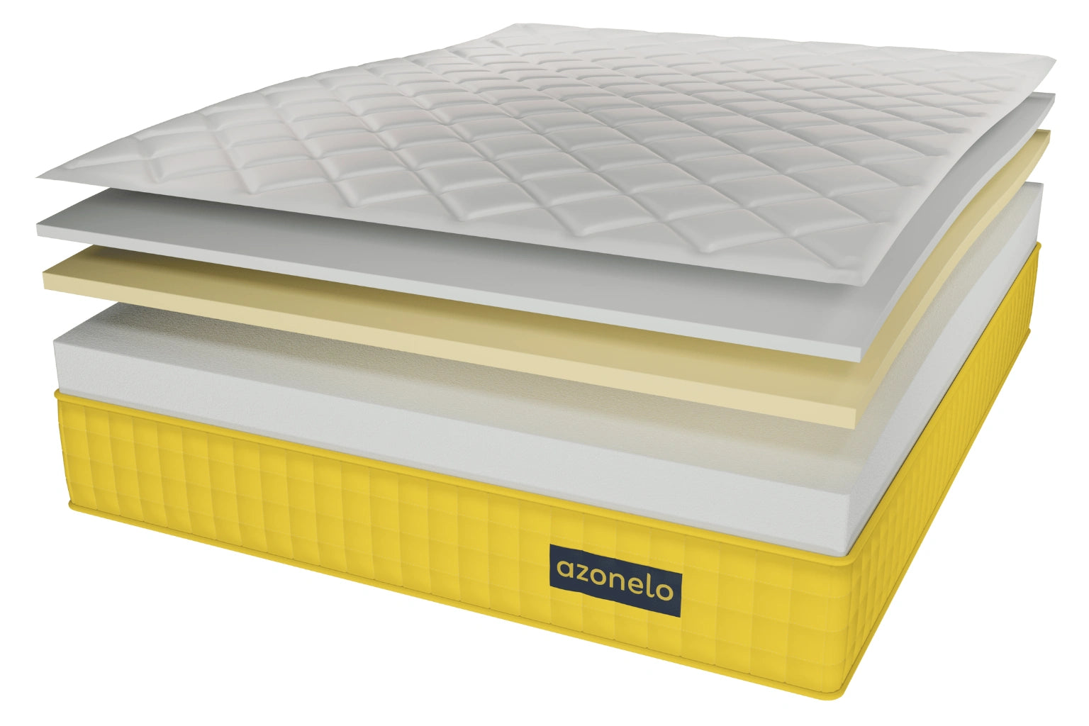 Schéma vrstiev matraca s pamäťovou penou Azonelo Yellow